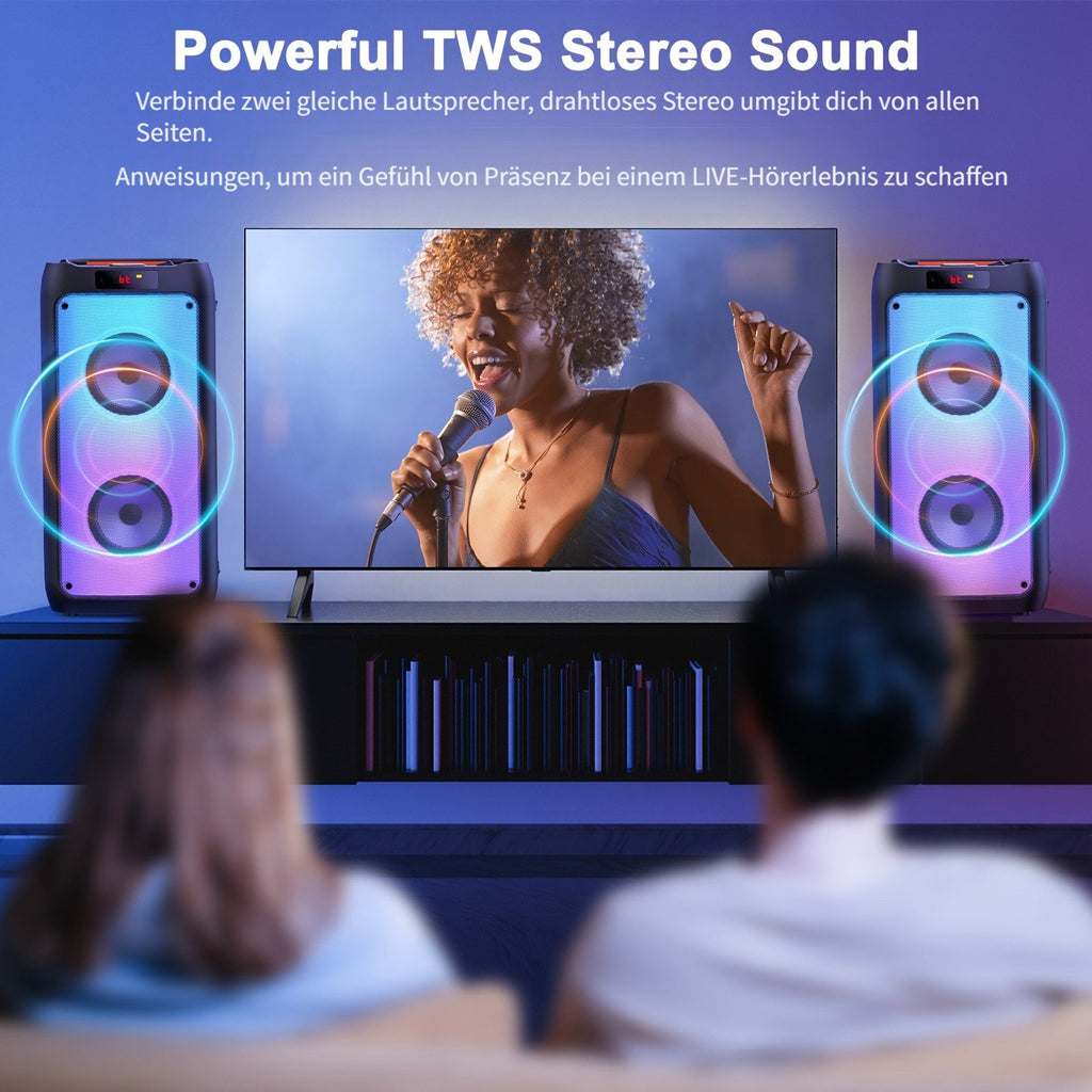 JYX T10 Party Tragbare Bluetooth-Lautsprecher Karaoke-Maschine (für Urlaubsparty, TWS)
