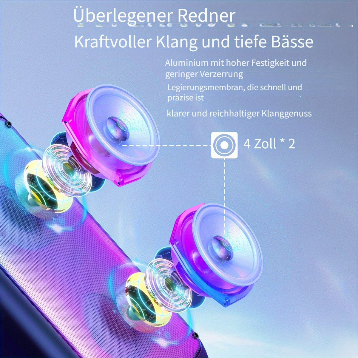 JYX T10 Party Tragbare Bluetooth-Lautsprecher Karaoke-Maschine (für Urlaubsparty, TWS)