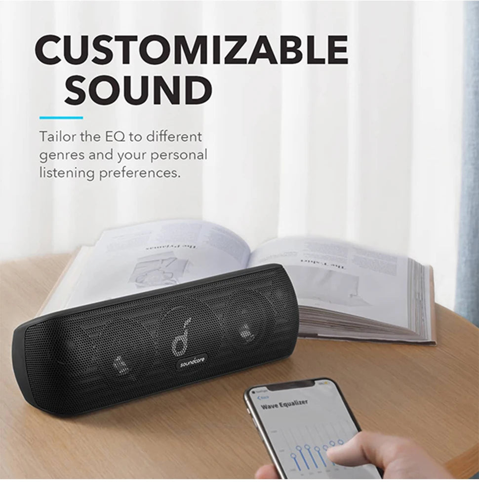 (EU stock) Soundcore Motion+ Bluetooth Lautsprecher, Hi-Res 30W Audio, BassUp Technologie, kabelloser HiFi-Lautsprecher mit App-