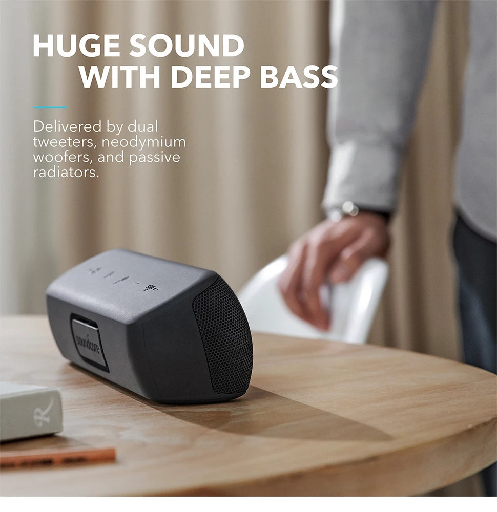 (EU stock) Soundcore Motion+ Bluetooth Lautsprecher, Hi-Res 30W Audio, BassUp Technologie, kabelloser HiFi-Lautsprecher mit App-
