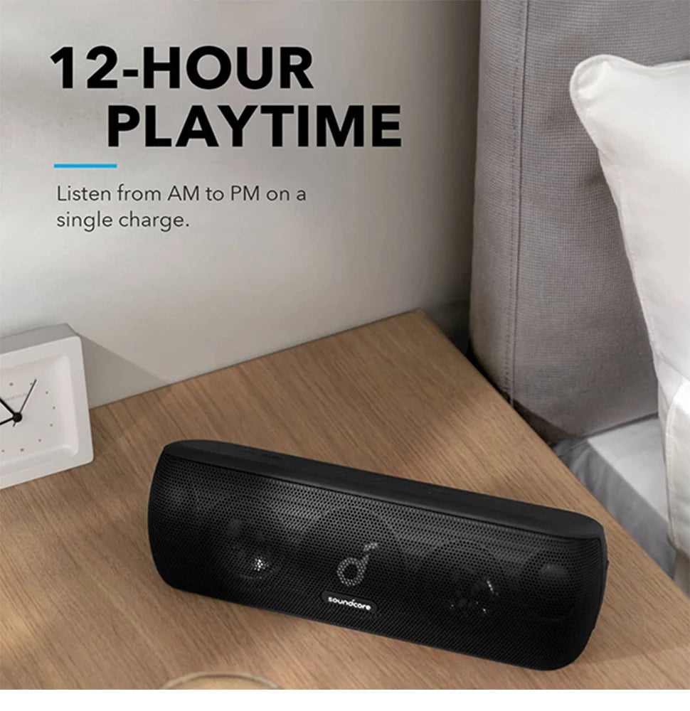 (EU stock) Soundcore Motion+ Bluetooth Lautsprecher, Hi-Res 30W Audio, BassUp Technologie, kabelloser HiFi-Lautsprecher mit App-