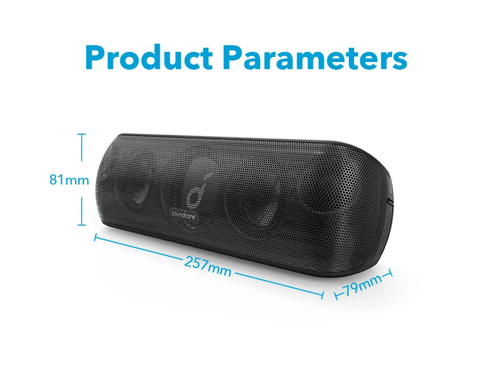 (EU stock) Soundcore Motion+ Bluetooth Lautsprecher, Hi-Res 30W Audio, BassUp Technologie, kabelloser HiFi-Lautsprecher mit App-