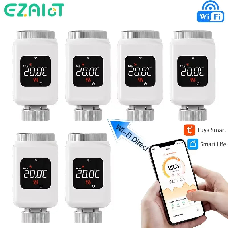Tuya Smart WiFi Thermostatventil TRV Programmierbare APP Fernbedienung Temperaturregler Heizung mit Alexa Google Home