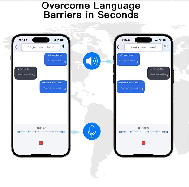 UYUXIO AI Translating Kopfhörer OWS Echtzeit-Übersetzung Ohrhörer mit 144 Sprachen Ohrhörer mit LCD-Touchscreen-Kopfhörer