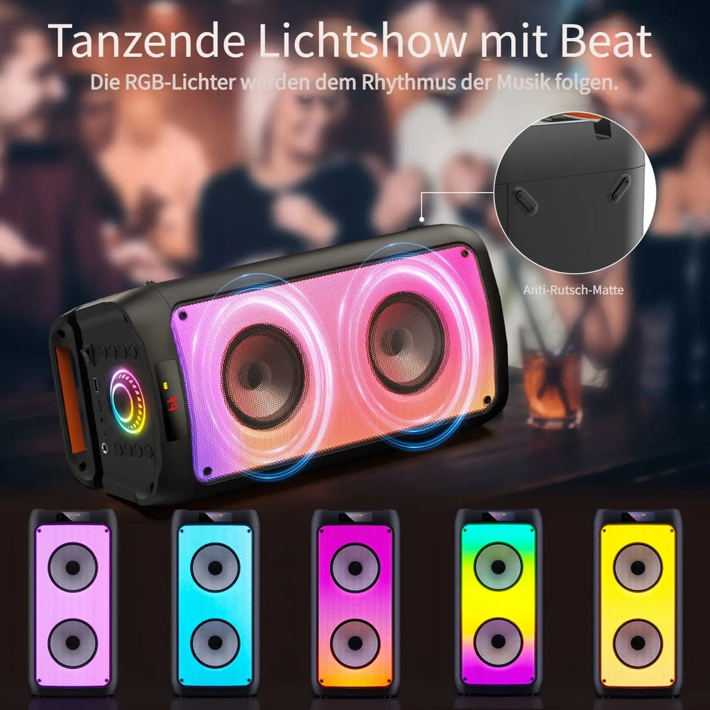 JYX T10 Party Tragbare Bluetooth-Lautsprecher Karaoke-Maschine (für Urlaubsparty, TWS)