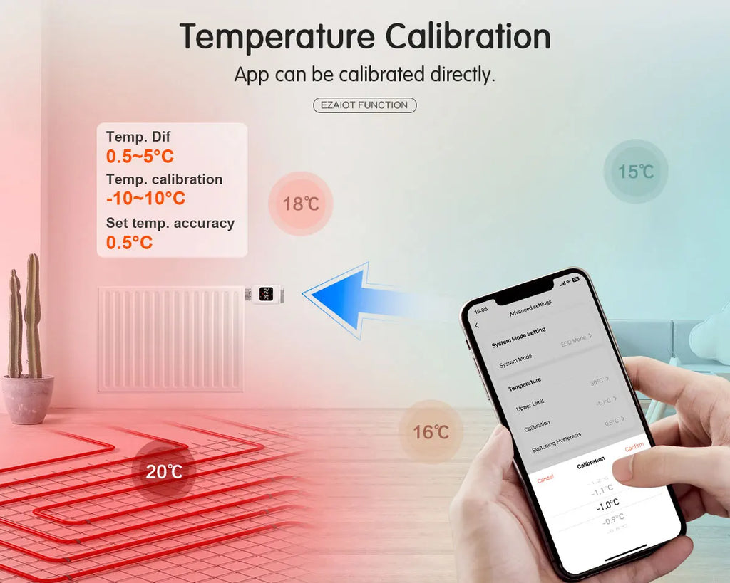 Tuya Smart WiFi Thermostatventil TRV Programmierbare APP Fernbedienung Temperaturregler Heizung mit Alexa Google Home