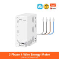 Zigbee Bidirektionaler Energiezähler 3-Phasen 4-Draht Leistungsmonitor 63A Kompatibel mit Tuya Zigbee2MQTT Home Assistant 208V 415V