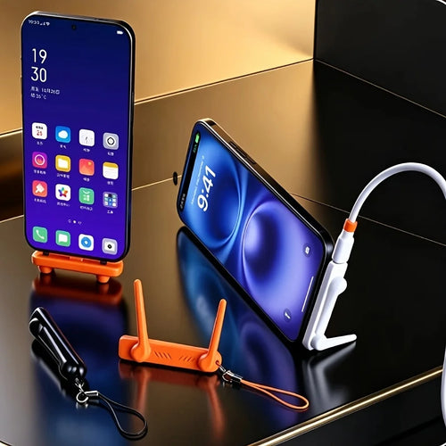 360 °   Rotierende superschnelle Ladehalterung mit abnehmbarem 100W-Datenkabel-Konverter, faltbarer Telefonständer für alle Typ-C-Android-Geräte