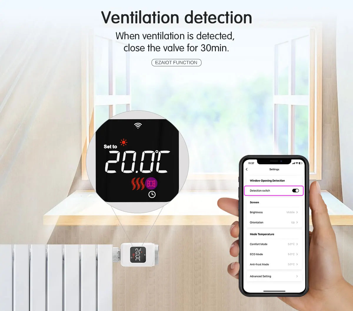 Tuya Smart WiFi Thermostatventil TRV Programmierbare APP Fernbedienung Temperaturregler Heizung mit Alexa Google Home