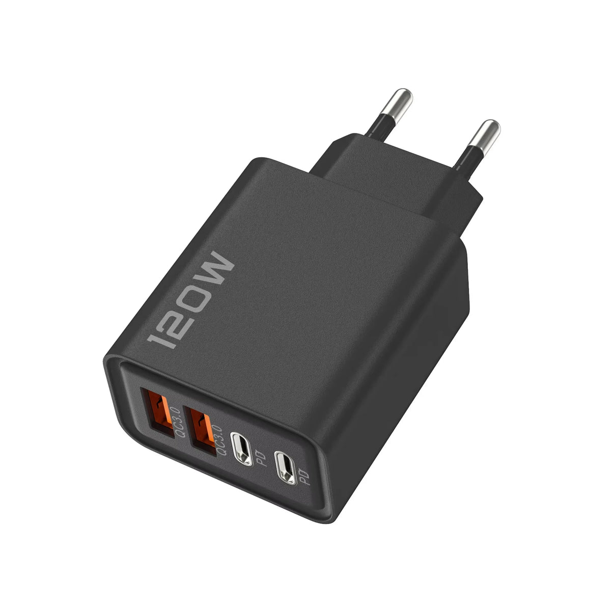 4-Port 120W USB-C Schnellladestation PD QC3.0 Wandadapter Datenkabel für iPhone Samsung Xiaomi Huawei EU US UK Stecker Reiseadapter