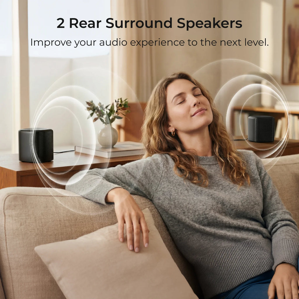 ULTIMEA 420W 7.1-Kanal Soundbar mit Dolby Atmos, Surround-Sound-System für Fernseher mit 5,25-Zoll-Subwoofer und 4 Surround-Lautsprechern, App-Steuerung