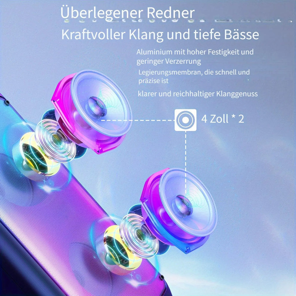JYX T10 Party Tragbare Bluetooth-Lautsprecher Karaoke-Maschine (für Urlaubsparty, TWS)