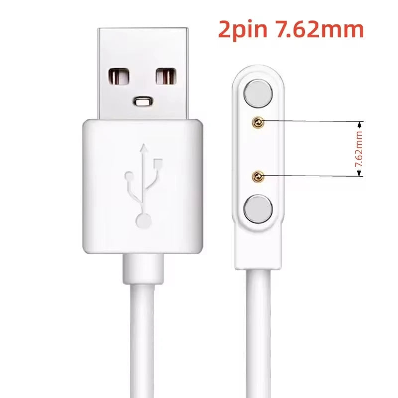 2-Pin 4-Pin Smartwatch-Ladestation Adapter USB-Ladekabel für Erwachsene/Kinder Smartwatch Stromladekabel Zubehör